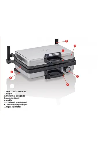 Taç Tost ve Lahmacun Makinesi - TAC-7863