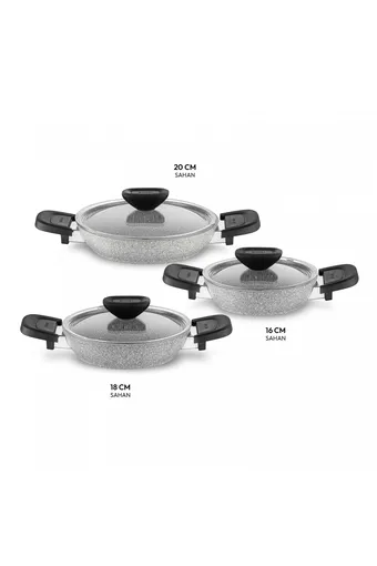 Emsan Fortis Granit 6 Parça Sahan Seti - Gri