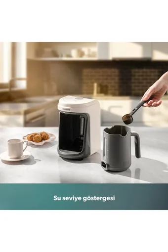 Homend Pottoman 1830h Bulut Kremi Türk Kahve Makinesi