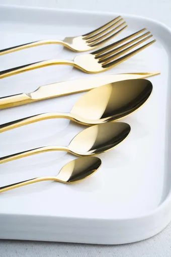 Acar Elenor Gold 72 Parça 12 Kişilik Çatal Kaşık Bıçak Seti - ART-05006