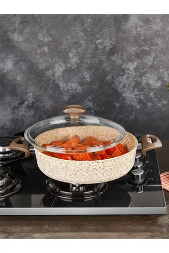 Falez Creamy Granit 32 cm Karnıyarık Tenceresi - CRE 3066