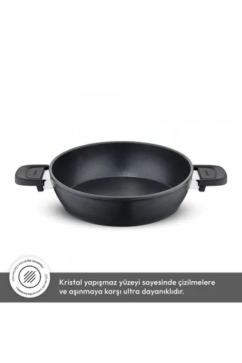 Emsan Diamente Exclusive 24cm Karnıyarık Tenceresi - Siyah