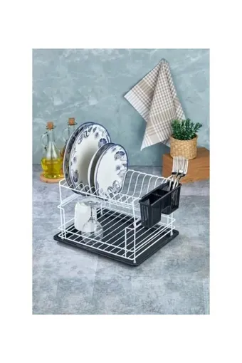 Cooker Metal 2 Katlı Tabaklık - Beyaz - CKR2926