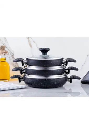 Meşeler Granit Omlet / Sahan Seti 3’lü 18-20-22 Cm
