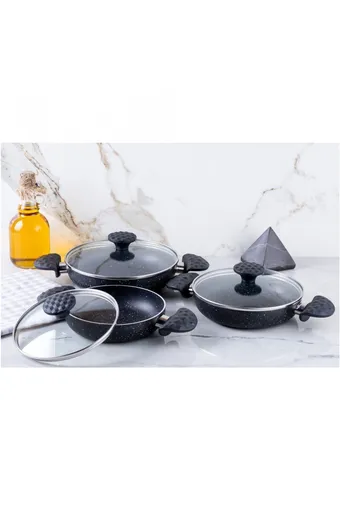 Meşeler Granit Omlet / Sahan Seti 3’lü 18-20-22 Cm
