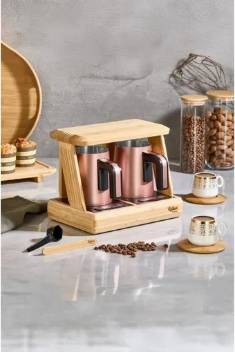 Bambum Kallavi İkili Türk Kahve Makinesi - Rosegold