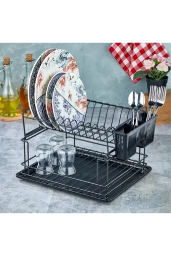 Cooker Metal 2 Katlı Tabaklık - Siyah - CKR2925