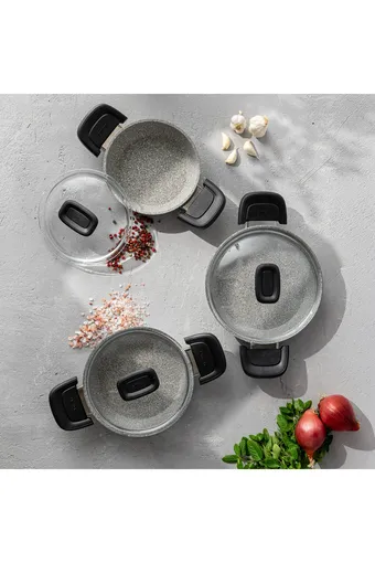 Emsan Fortis Granit 6 Parça Sahan Seti - Gri