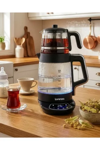 Lorenzo Crystal Pro 4 in 1 Çay Makinesi - LRZ-1106