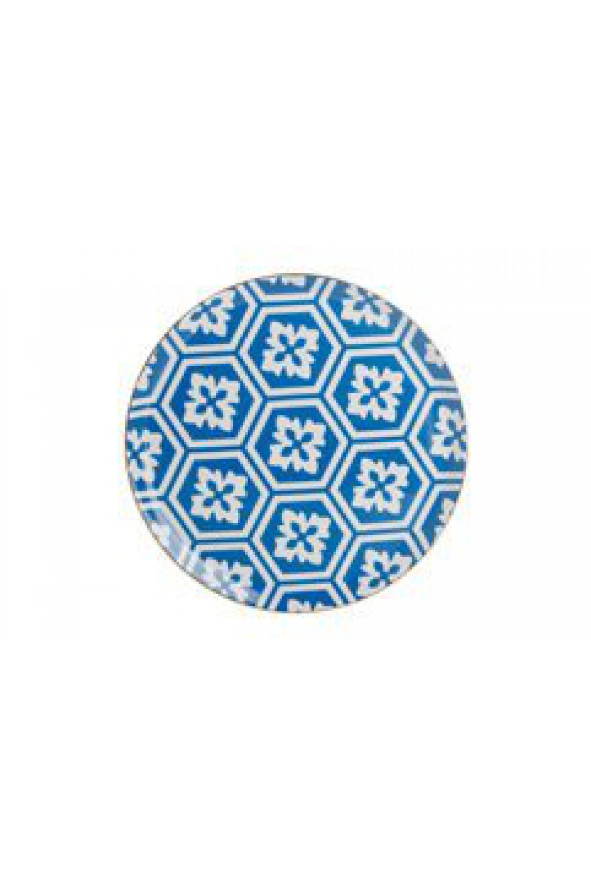 Porland Morocco Desen2 Mavi Düz Tabak 28 cm