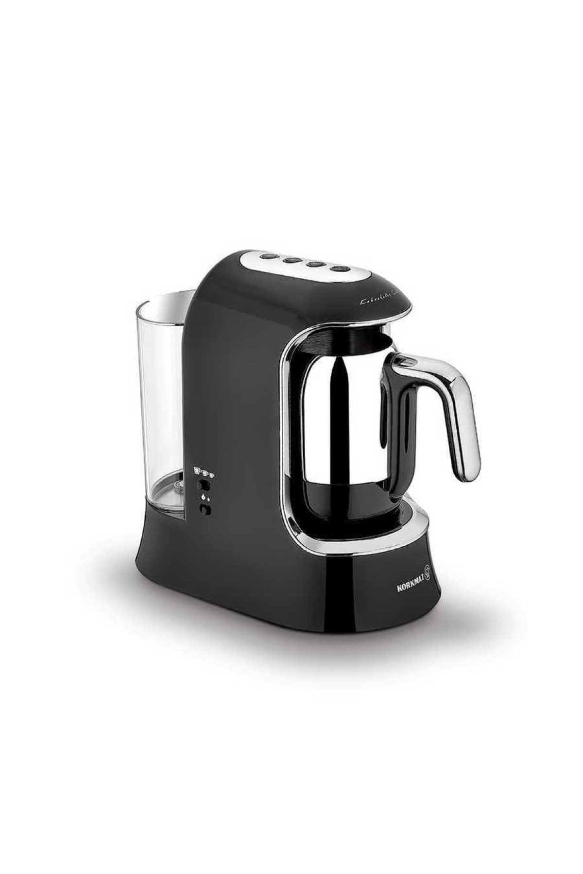 Korkmaz Kahvekolik Aqua Siyah/Krom Otomatik Kahve Makinesi OE8895